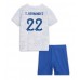 Frankrike Theo Hernandez #22 Replika Babykläder Borta matchkläder barn VM 2022 Korta ärmar (+ Korta byxor)